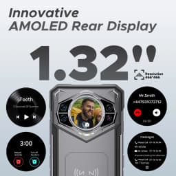 DOOGEE S200 5G Rugged Phone 12GB 256GB 1.32" AMOLED Rear Display Dimensity 7050 100MP Camera 10100mAh NFC Smartphone