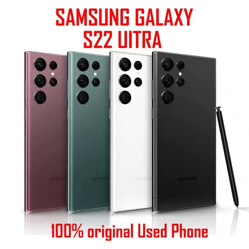 Samsung Galaxy S22 Ultra 5G S908U1 8G RAM + 128GB/256GB ROM 6.8" Octa-Core Snapdragon 888 eSim Original S22 Ultra phone