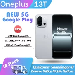 Unlocked OnePlus 13T 5G Snapdragon 8 Elite 6.32 FHD+ 2640X1216 120Hz OLED 80W SUPERVOOC 6260mAh NFC OTA 50MP Google Play 13 T