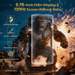 FOSSiBOT F113 Rugged Smartphone Unlocked, 36GB+256GB, 20000mAh 33W, Android, 108MP Cam, Waterproof, NFC, Camping Light