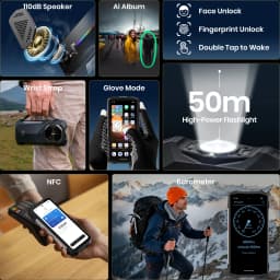 FOSSiBOT F113 Rugged Smartphone Unlocked, 36GB+256GB, 20000mAh 33W, Android, 108MP Cam, Waterproof, NFC, Camping Light