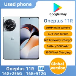 Oneplus 11R 5G SmartPhone Battery capacity 5000mAh Warp Charge 100W 50MP 6.74in 2772x1240px Camera original used phone