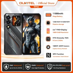 OUKITEL WP66 11000mAh Rugged Smartphone, 36GB+512GB 6.6" FHD+ 1.81" Dual Screen 120Hz, 108MP NFC MTK 5G Mobile Phone, Android 16