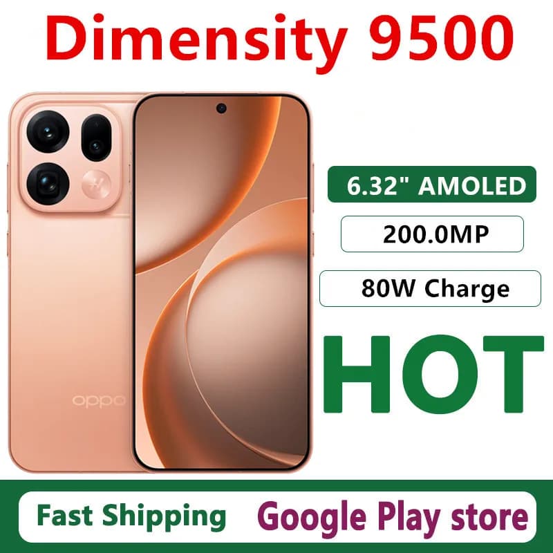 Original Oppo Find X9S Pro Mobile Phone 6.32" AMOLED 144HZ 200.0MP Camera Wireless Charge Dimensity 9500 IP69 Waterproof OTA