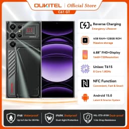 2026 NEW OUKITEL C61 GT 6.88" HD+ Smartphone, 16GB(4+12)+128GB, Android 15 Cell Phone for Samsung, 90Hz, 5150mAh Battery