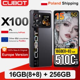 [Shipping From Poland] Cubot X100 Android 15 5G Smartphone 6.88" 16GB(8+8) RAM 256GB ROM 64MP 5100mAh 33W NFC Mobile Phone