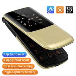 YeeMI S7 4G Global Durable 2.4-inch Function Phone with Large Button, Dual SIM, Dual Screen, 4800mAh Large Capacity Battery