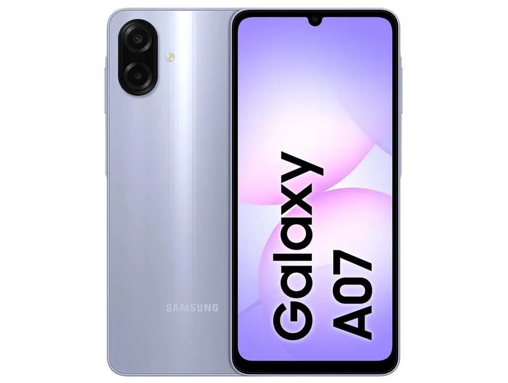 Samsung A07 Smartphone 128Gb Violet 4Gb Ram 6.7" Screen Camera Dual + Selfie 8Mp