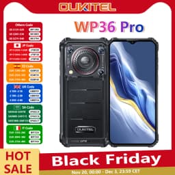 Oukitel WP36 Pro Rugged Smartphone 6.52' HD 60Hz 10600 MAh 6GB+256GB Mobile Phone Android 14 13MP+5MP NFC Cell Phone