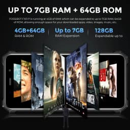 FOSSiBOT F101 P Octa Core Rugged 10600mAh 4GB 64GB Cellphone 24MP Camera 5.45" HD Screen IP68 Waterproof Mobile Phone Global