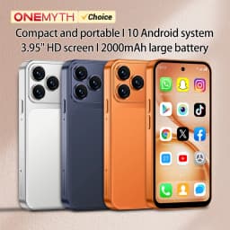ONEMYTH A19 Pro 3.95" Full Screen 4G LTE Mini Smartphone 2GB RAM 16GB ROM Android 10 Dual SIM 2000mAh Elderly Small Phone