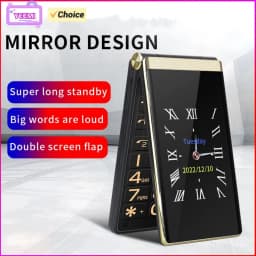 Yeemi M1 Brand New GSM 2G Flip Mobile Phone 2.8inches MTK Dual SIM Card Double Display FM Mp3 Mp4 Micro USB Torch CellPhone