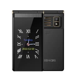 Yeemi M1 Brand New GSM 2G Flip Mobile Phone 2.8inches MTK Dual SIM Card Double Display FM Mp3 Mp4 Micro USB Torch CellPhone