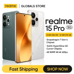 realme 15 Pro 5G Smartphone NFC Snapdragon 7 Gen 4 Chipset Triple 50MP Camera 6.8" 144Hz 4D Curve+ Display 7000mAh Battery 80W