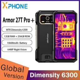 Ulefone Armor 27T Pro+ Rugged Phone 12GB+256GB 5G 6.78'' Thermal Imaging Night Vision 10600mAh Android 15 MTK 6300 Smartphone