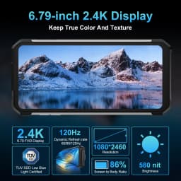 Unihertz Tank 2 PRO 8849 Rugged Phones with Projector 2.4K 23800 mAh 24GB+512GB Android 14 100MP NFC 120W G99 Octa Core Dual SIM