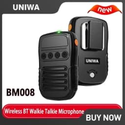 UNIWA BM008 Zello Walkie Talkie Zello SOS Button PTT Button 1800mAh POC Handheld Wireless BT Microphone 3W/8Ω (108dB)