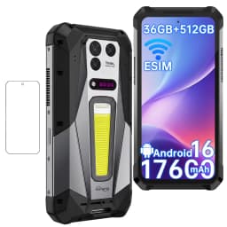 Unihertz 8849 TANK 5 Rugged 5G Smartphone with 2K Projector 9400e CPU 3K AMOLED 17600mAh 18+512GB Support ESIM WiFi 7 Android 16