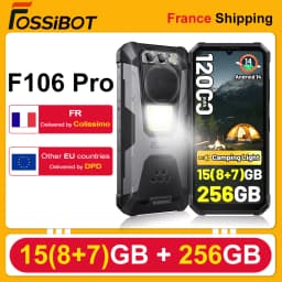 FOSSiBOT F106 Pro Rugged Smartphone15(8 + 7)GB RAM 256GB ROM 12000mAh 6,58 " 48MP Helio G85 Android 14 Phone Double SIM 4G
