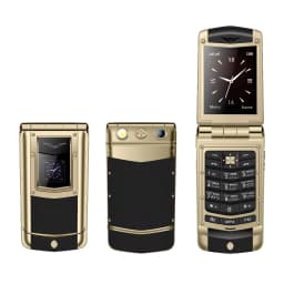 Luxury Metal Flip Phone for Men Dual SIM Business Phone Big Button Dual Screen Magic Voice Blacklist Senior Classic Mobile