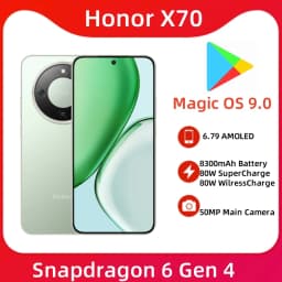 Original HONOR X70 5G Mobile Phone 6.79 Inches AMOLED Display Snapdragon 6 Gen 4 Battery 8300mAh Google Play Smartphone