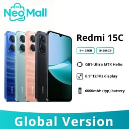 Gobal Version Xiaomi Redmi 15C Smartphone 6.9" MediaTek Helio G81-Ultra CPU 6000mAh Battery 50MP Camera