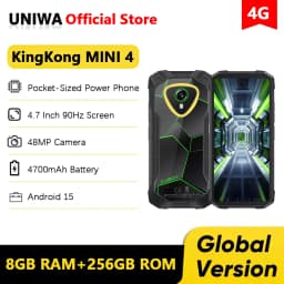 Cubot KingKong MINI 4 Rugged Phone4.7 Inch Mini Mobile Phones 8GB RAM 256GB ROM 4700mAh 48MP 4G Small Smartphone Android 15 NFC