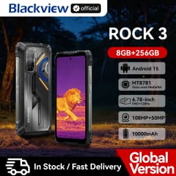 Blackview ROCK 3 Rugged Smartphone Android 15 6.78'' 2.4K Display Ultra-long Standby Time 10000mAh Thermal Imaging Backed by FLI
