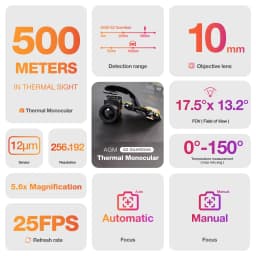 AGM G2 Guardian 5G Rugged Smartphone 500m Thermal Imaging, 10mm Lens, 25FPS, 108MP+32MP Camera, 12GB+256GB, 7000mAh Battery,