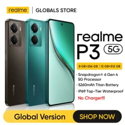 Global Version realme P3 5G Smartphone NFC Snapdragon® 6 Gen 4 Chipset 5260mAh Battery 45W Charge 6.67" 120Hz AMOLED Display