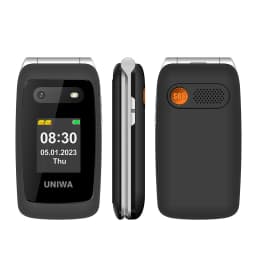 UNIWA V202T 4G VoLTE Phone Double Screen Dual SIM Cards 1450mAh SOS Button Flip Phones Support Russian keyboard Multi-language