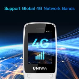 UNIWA V202T 4G VoLTE Phone Double Screen Dual SIM Cards 1450mAh SOS Button Flip Phones Support Russian keyboard Multi-language