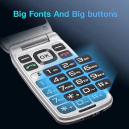 UNIWA V202T 4G VoLTE Phone Double Screen Dual SIM Cards 1450mAh SOS Button Flip Phones Support Russian keyboard Multi-language