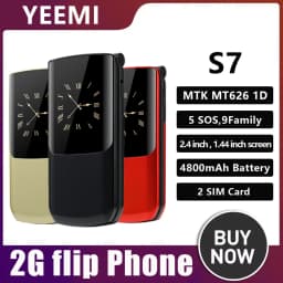 NEW YeeMI S7 2G Flip Feature Phone Durable Dual SIM Bluetooth Large Bluetooth FM Large 4800mAh Durable High-quality Phone