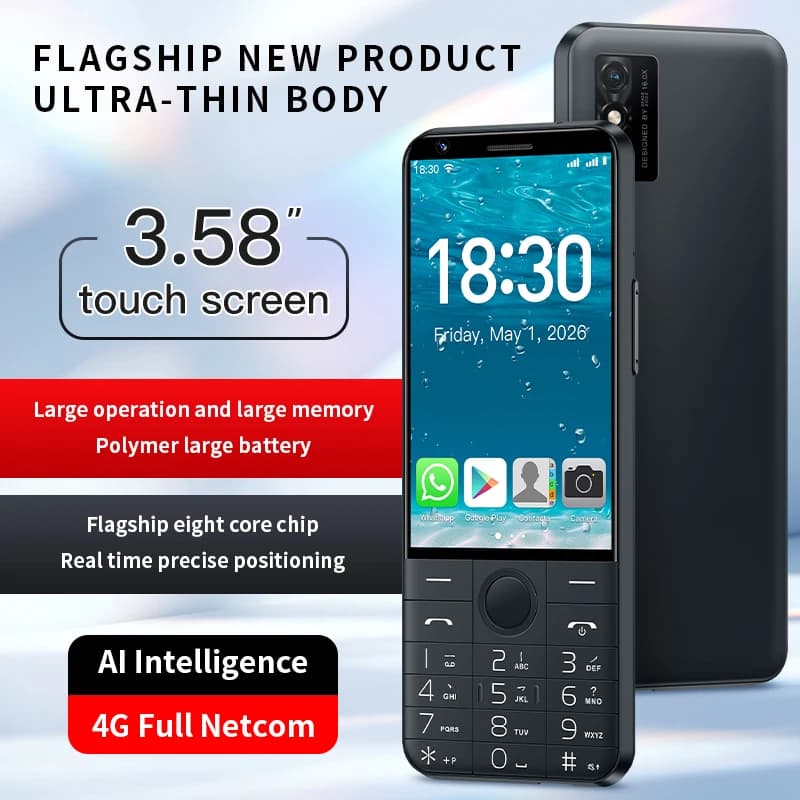 DOOV F27 Pro 4G Touch Screen Keypad Smartphone 4GB+64GB 3.58'' Screen 16mp Android 14 2120mAh MT6765 Google Play BT Mobile Phone