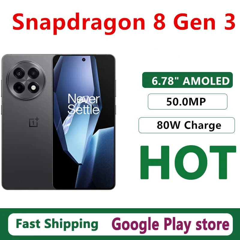 Original Oneplus Ace 5 Mobile Phone Snapdragon 8 Gen 3 Android 15.0 OTA 6.78" AMOLED 120HZ 80W Charge 50.0MP Camera 6415mAh