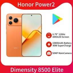 New Honor Power2 Dimensity 8500 ELite 6.79'' 120Hz AMOLED Screen 10800mAh Battery 80W SuperCharge 50MP Main Camera Google Play