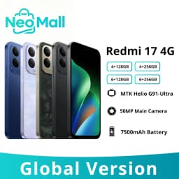 Xiaomi Redmi 17 Global Version 4G Smarphone 6.9''Display MediaTek Helio G91-Ultra 7500mAh 45W Turbo Charging 50MP AI Dual Camera