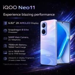 Original CN ViVO IQOO Neo 11 5G Snapdragon 8 Elite Google Play 2K+ AMOLED 144Hz 50Mp Camera 100W 7500mAh OriginOS6 Iqoo NEO11