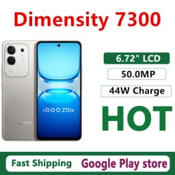 Original Vivo Iqoo Z10X Mobile Phone Dimensity 7300 Android 15.0 OTA 6.72" LCD 120HZ 50.0MP Camera 44W Charge 6500mAh Battery