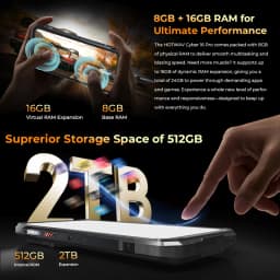 HOTWAV Cyber 16 Pro Rugged Phone G100 108MP Mobile Phone 6.6'' FHD+ 2K Display 8GB 512GB Smartphone Android 15 Cellphone
