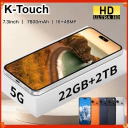 K-Touch New Ai iFone 17 Pro Maxi Smartphone Android 5G 7.3HD 22G+2TB Smart Mobile Phones 16+48MP Dual Sim 7800mAh Unlocked Cell Phone Global Version