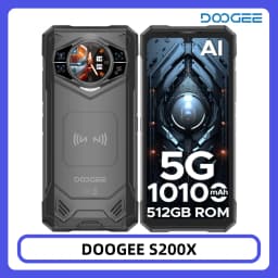 DOOGEE S200 X 5G Rugged Phone 32GB+512GB 6.72" FHD+ 120Hz Display Dimensity 7050 10100mAh Battery 100MP Camera NFC Smartphone