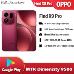 NEW OPPO Find X9 PRO AI 5G Dimensity 9500 CPU 6.78 AMOLED 120HZ NFC 50MP 7500mah 80W SuperCharge Google Play PLG110 ColorOS16