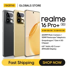 realme 16 Pro Plus 5G Smartphone 6.8" 144Hz AMOLED Display Snapdragon 7 Gen 4 Chipset 200MP Camera 50MP Periscope Telephoto