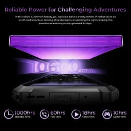 OUKITEL G7 10600mAh Rugged Smartphone 24GB (8+16)+256GB, 6.52" Display 64MP Camera, IP68 Waterproof, NFC Android 16 Smartphone