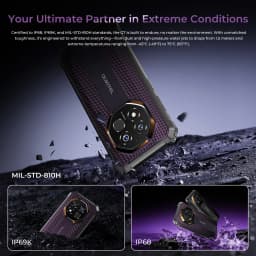 OUKITEL G7 10600mAh Rugged Smartphone 24GB (8+16)+256GB, 6.52" Display 64MP Camera, IP68 Waterproof, NFC Android 16 Smartphone