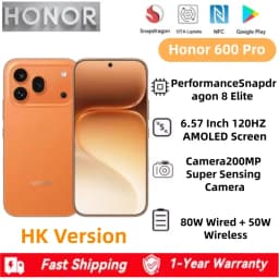 Honor 600 Pro Hong Kong Version Snapdragon® 8 Elite 200MP Rear Camera 80W SuperCharge 50W Wireless IP68/IP69 Water Proof