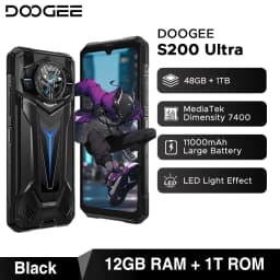 World Premiere DOOGEE S200 Ultra Rugged Phone 48GB+1TB Dimensity 7400 6.72” FHD+120Hz Screen 11000mAh Battery 66W NFC Smartphone