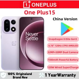 Unlocked Original Oneplus 15 Smart Phone Snapdragon 8 Elite Gen 5 OTA 6.78'AMOLED 50.0MP Camera 120W Charge 50MP IP69 Waterproof